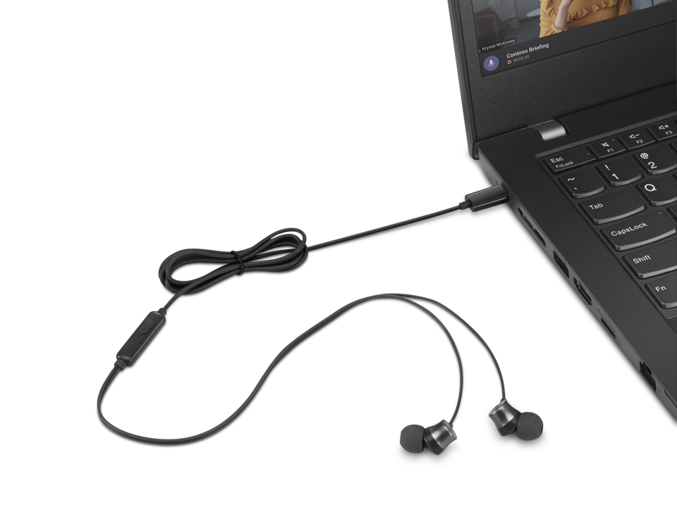 Lenovo USB C Wired In Ear Headphones Overview and Service Parts